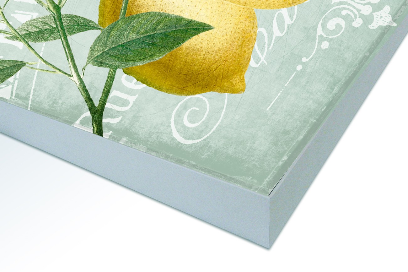 Close up textieldoek in frame gemonteerd