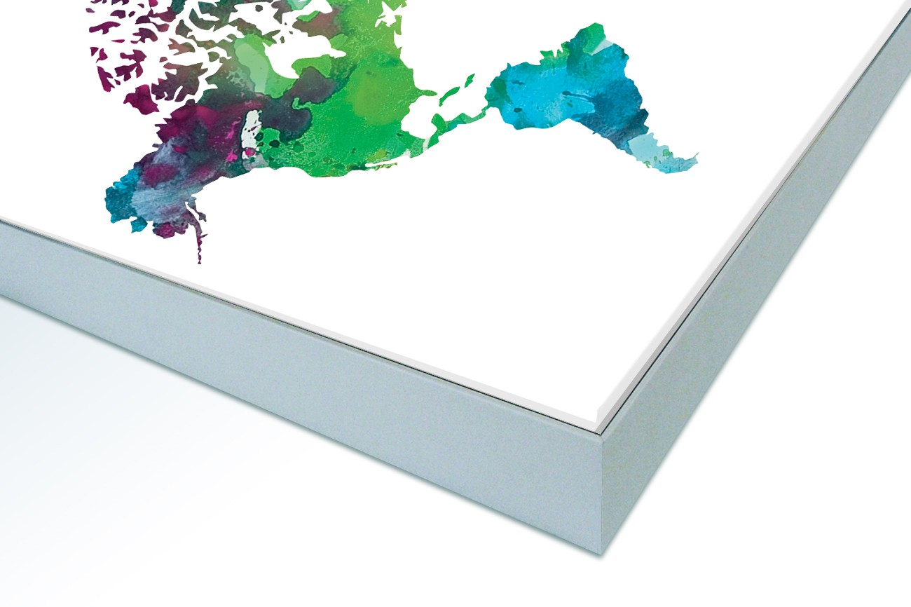 Close up textieldoek in frame gemonteerd