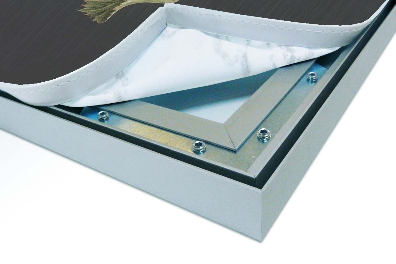 Textieldoek los in frame zilver