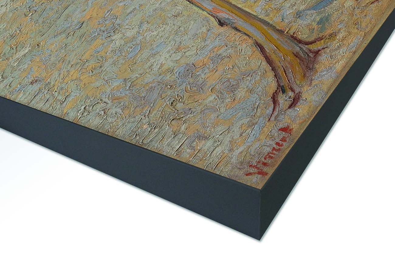 Textieldoek gemonteerd in frame zwart