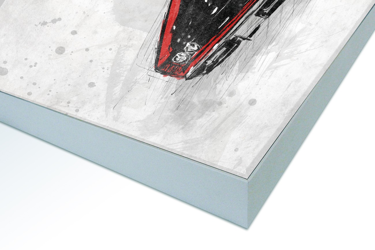 Close up textieldoek in frame gemonteerd