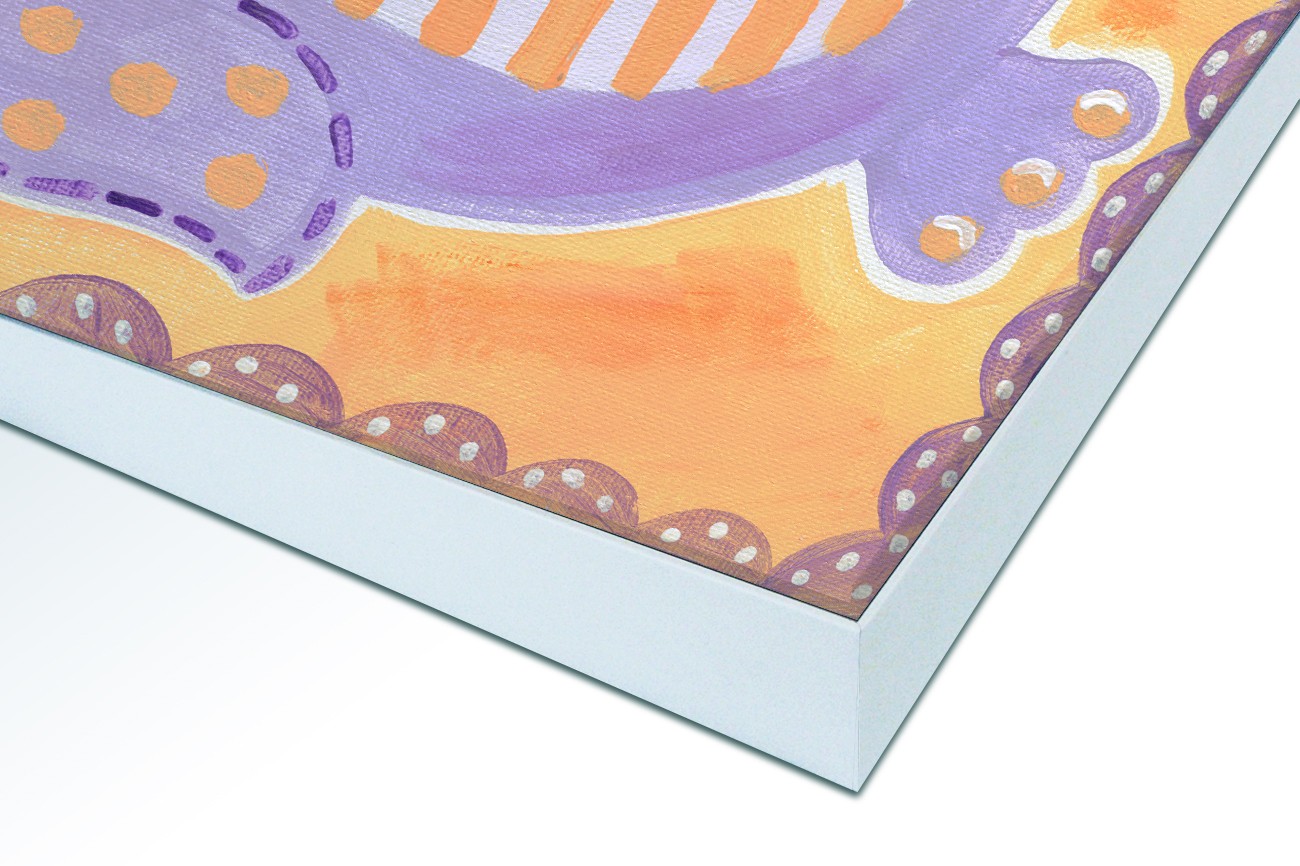 Close up textieldoek in frame los