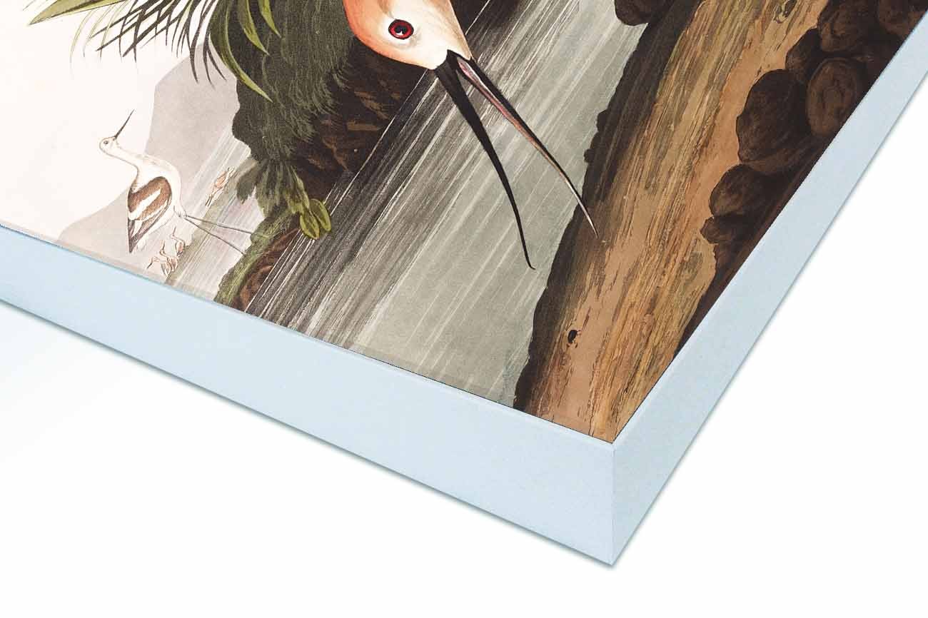 Close up textieldoek gemonteerd in frame zilver