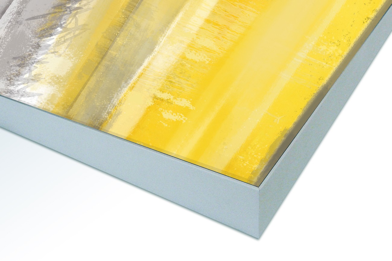 Close up textieldoek in frame gemonteerd