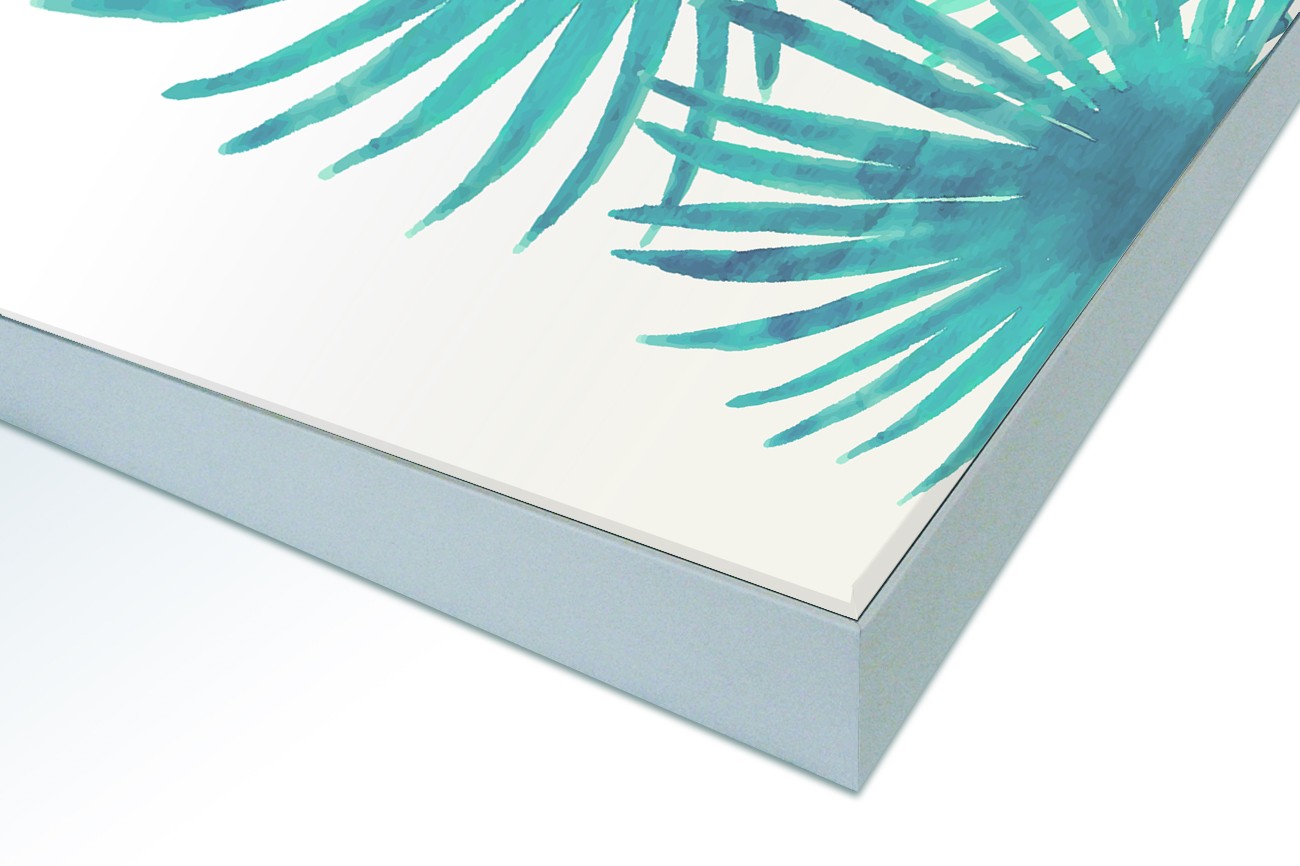 Close up textieldoek in frame gemonteerd